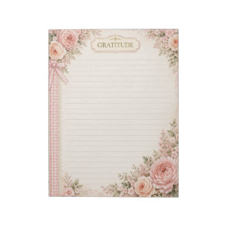Bloco de Notas de Gratidão Floral