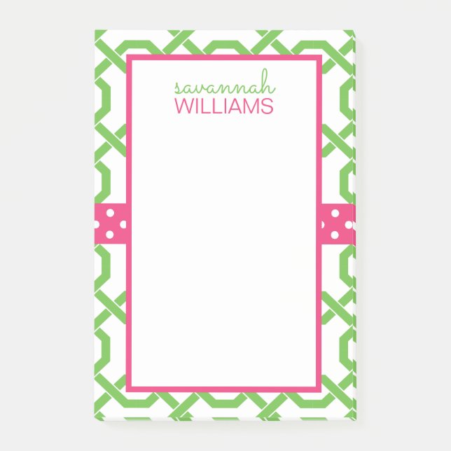 Bloco de notas de latência e Grosgrain personaliza (Frente)