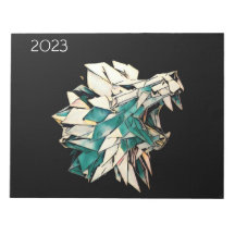 Bloco de notas de leão personalizável