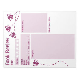 Bloco de Notas de Leitura de Revisão de Livro