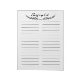 Bloco de Notas de Lista de compro