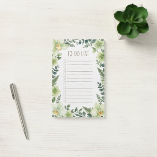 Bloco de Notas de Lista de Tarefas com Aquarela de