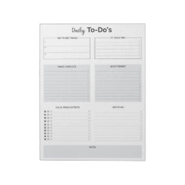 Bloco de Notas de Lista de Tarefas Diárias Moderno