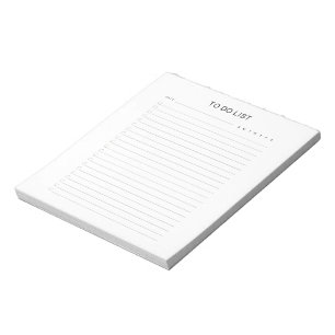 Bloco de Notas de Lista de Tarefas Minimalista