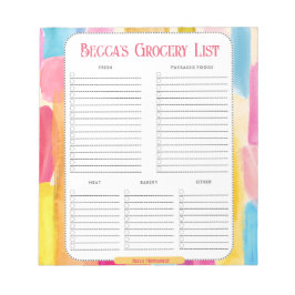 Bloco de Notas de Lista de Tintas Coloridas Person