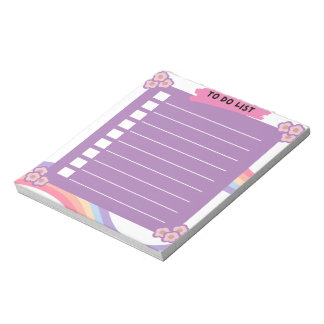 Bloco de Notas de Lista Purple To do