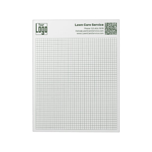 Bloco de Notas de Logo Básico Código QR Verde Calc (Invertido)