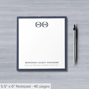 Bloco de notas de logotipo da empresa personalizad