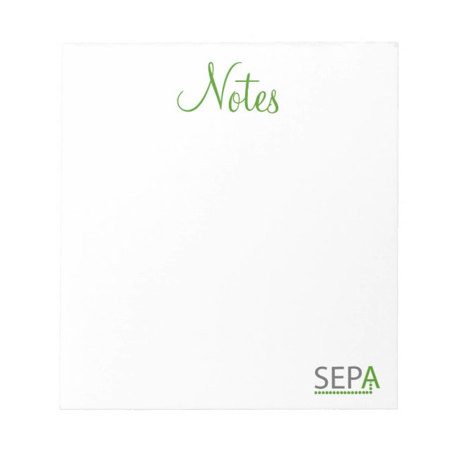 Bloco de notas de logotipo SEPA (Frente)