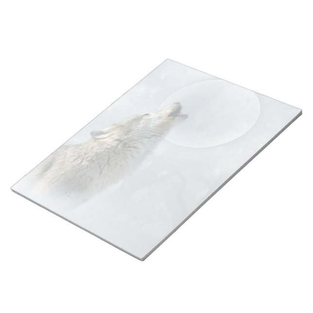 Bloco de Notas de Lua Azul Wolf 8,5X11 (Inclinado)