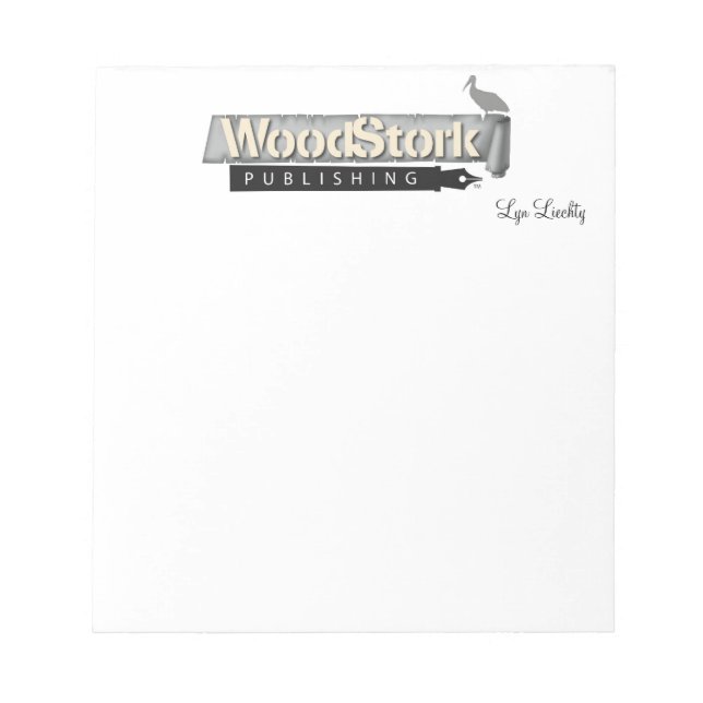 Bloco de Notas de Lyn Liechty WoodStork Publishing (Frente)
