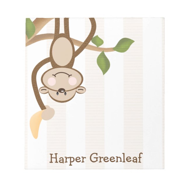 Bloco de notas de macaco personalizado (Frente)