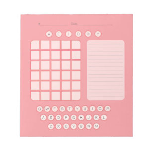 Bloco de notas de manchas largas - Rosa