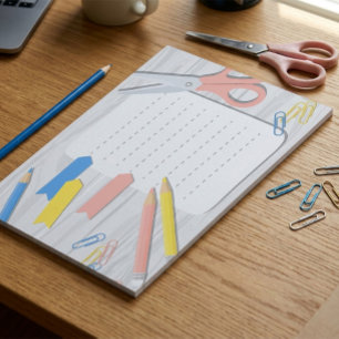 Bloco de Notas de Material Escolar – Papelaria Len