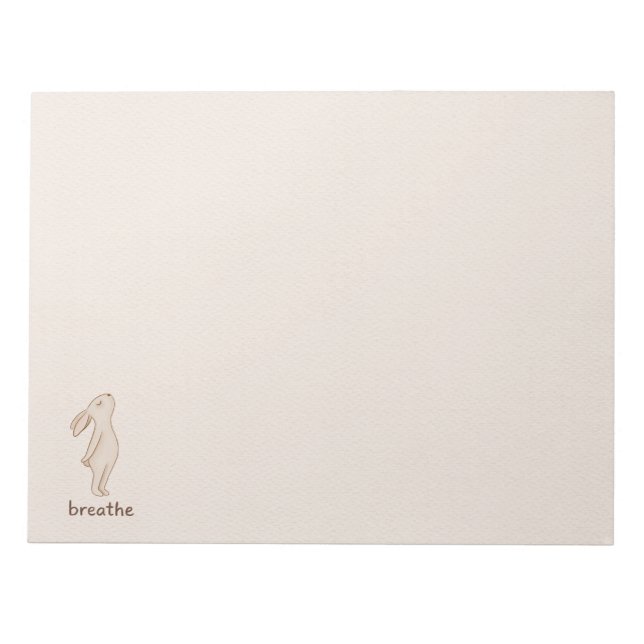 Bloco de Notas de Mesa Coelho Respira Minimalista (Frente)