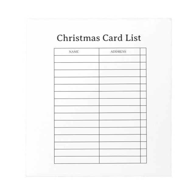 Bloco de Notas de Natal Elegante (Frente)