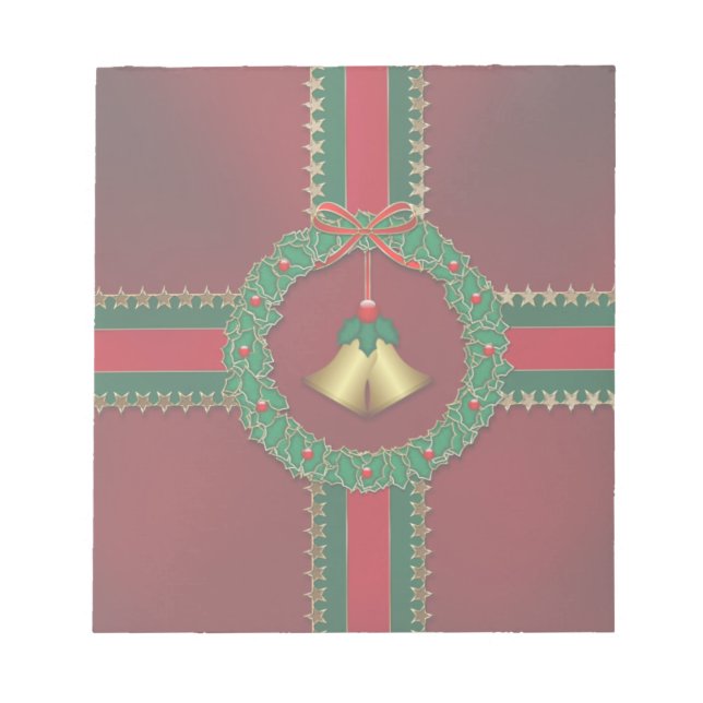 Bloco de Notas de Natal Stars and Strips (Frente)
