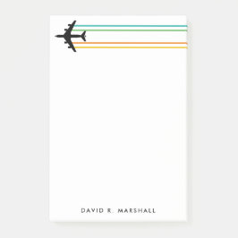 Bloco de notas de nome personalizado com striping