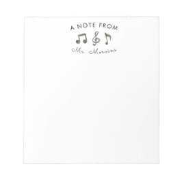 Bloco de notas de papel de carta de professor de m