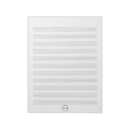 Bloco de Notas de Papel de Música Branco com Logot