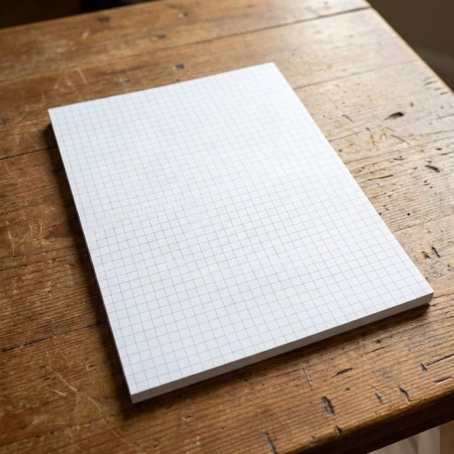 Bloco de Notas de Papel Milimetrado Grande 1/4 pol (gray Grid squares per Inch pads)