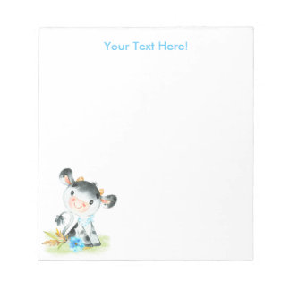 Bloco de Notas de Pequena Vaca Azul