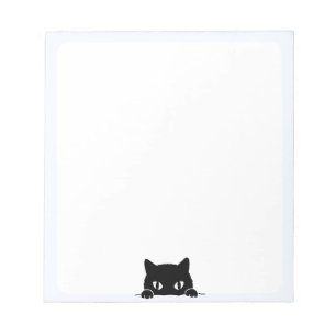 Bloco de notas de pico de gato preto