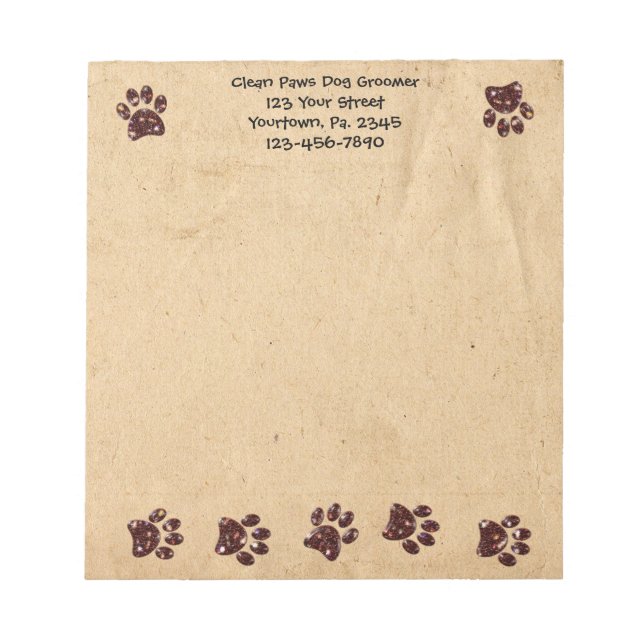 Bloco de Notas de Pinturas de Cão Personalizado (Frente)