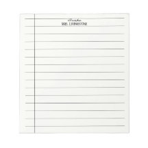 Bloco de Notas de Professor Linhas Simples