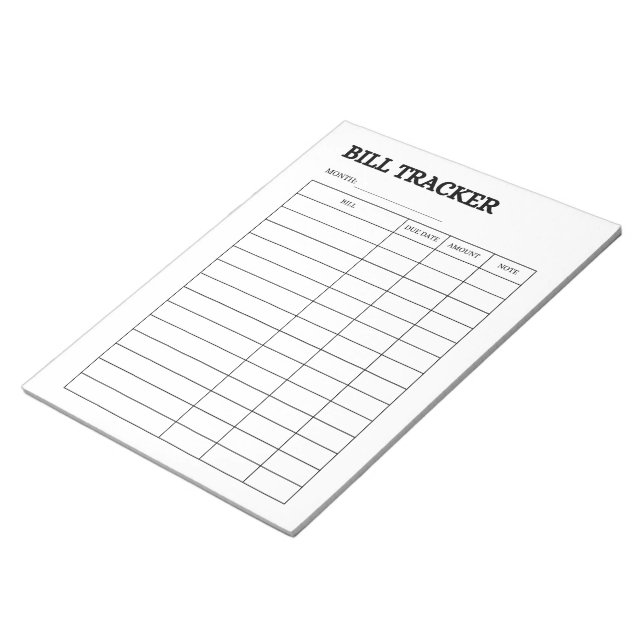 Bloco de Notas de RASTREADOR de Contas SIMPLES (Inclinado)