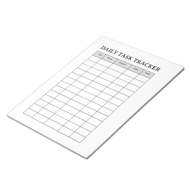 Bloco de Notas de Rastreamento de Tarefas Diárias  (Inclinado)