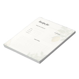 Bloco de Notas de Receitas Botânicas Antigas