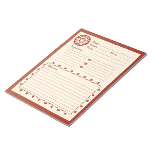 Bloco de Notas de Receitas Ligadas pelo Amor - Ver