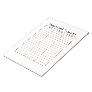 Bloco de Notas de Senhas Minimalista