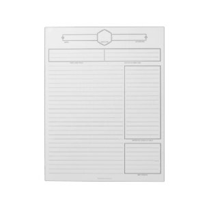 Bloco de Notas de Sessão de Jogo de D&D