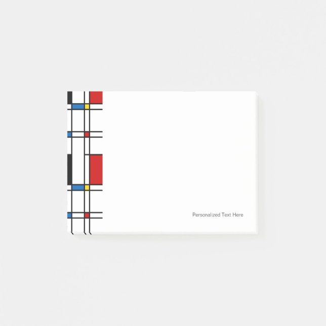 Bloco De Notas De Stijl Pattern (Frente)