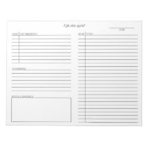 Bloco de notas de tarefa ADHD