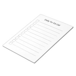 Bloco de Notas de Tarefas Diárias