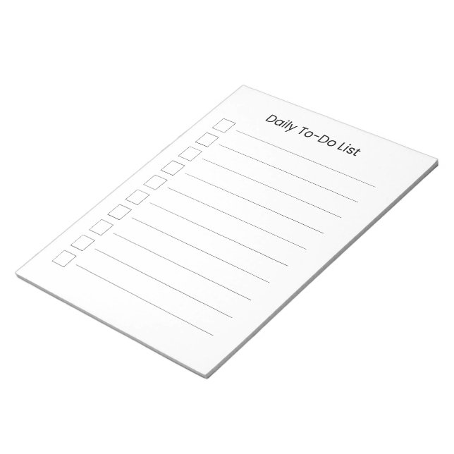 Bloco de Notas de Tarefas Diárias (Inclinado)