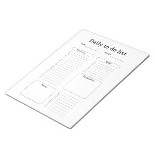 Bloco de Notas de Tarefas Diárias Modernas