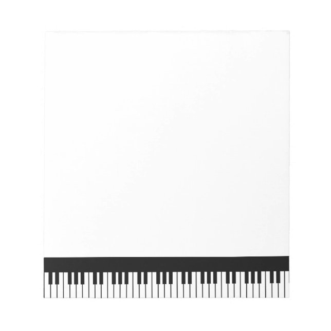 Bloco de Notas de Teclado de Piano (Frente)