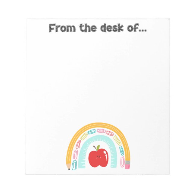 Bloco de notas de tema escolar (Frente)