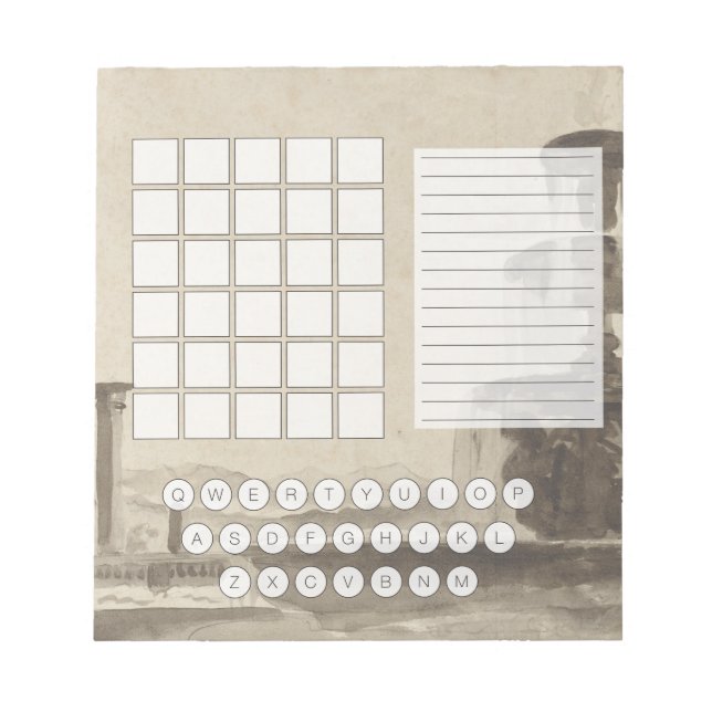 Bloco de notas de trava inativo (Frente)