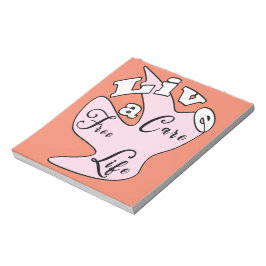 Bloco de notas de vida sem cuidados