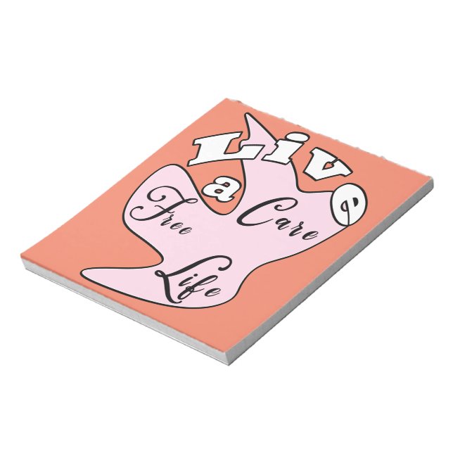 Bloco de notas de vida sem cuidados (Invertido)