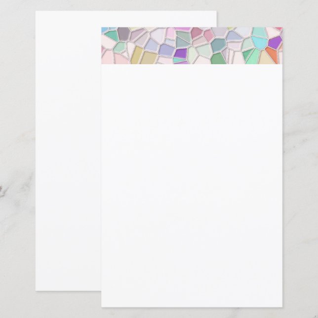 Bloco de notas de vidro bonito cortado branco (Frente/Verso)