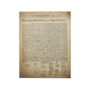 Bloco De Notas Declaração de Independência Vintage