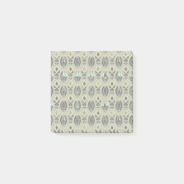 Bloco De Notas Deco de Arte Dourada e Esmeralda (Frente)