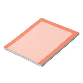 Bloco De Notas Decor de Cor do Coral Salmão pronto para personali