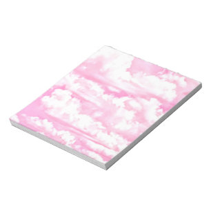 Bloco De Notas Decoração cor-de-rosa feliz macia das nuvens